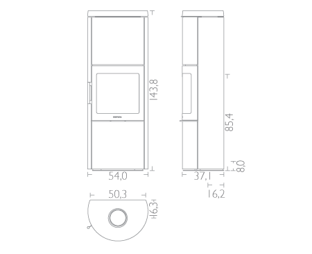hwam 3530-c klassisk sidehaengt laage rund-measures